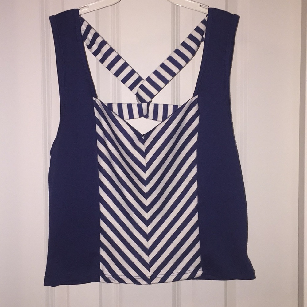 Navy crop top